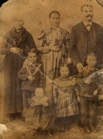 Giovanna (Pagoria) Guzzo; Giovanni, Giovanna, Giuseppina (Pagoria), Carmella, Giuseppe, and Salvatore Arena 