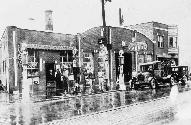 Pagoria's Garage in Chicago Heights - circa 1920