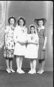 Nettie, Josephine Checkler, Frances (Chubby) Checkler, and Pauline (Adam Porto's wife).